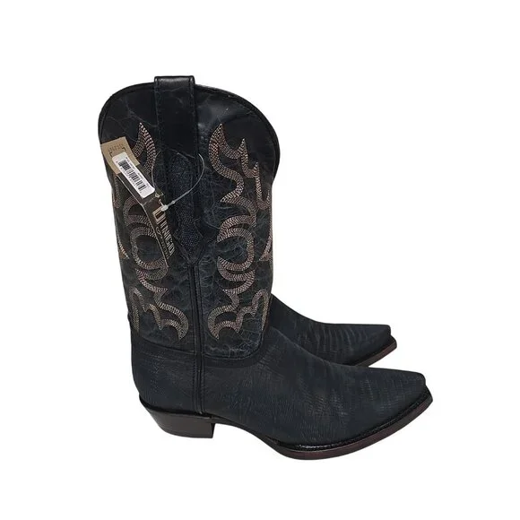 Dingo Men's DI 107 The Duke Snip Leather Pull On Western Boot Navy Size 11.5D - Picture 2 of 6